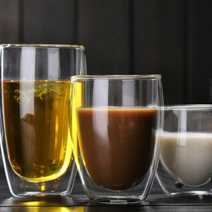 Heat Resistant Double-Wall Insulated Glass Mugs